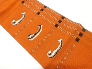 アンティーク　抽象模様織り出し名古屋帯（着用可）